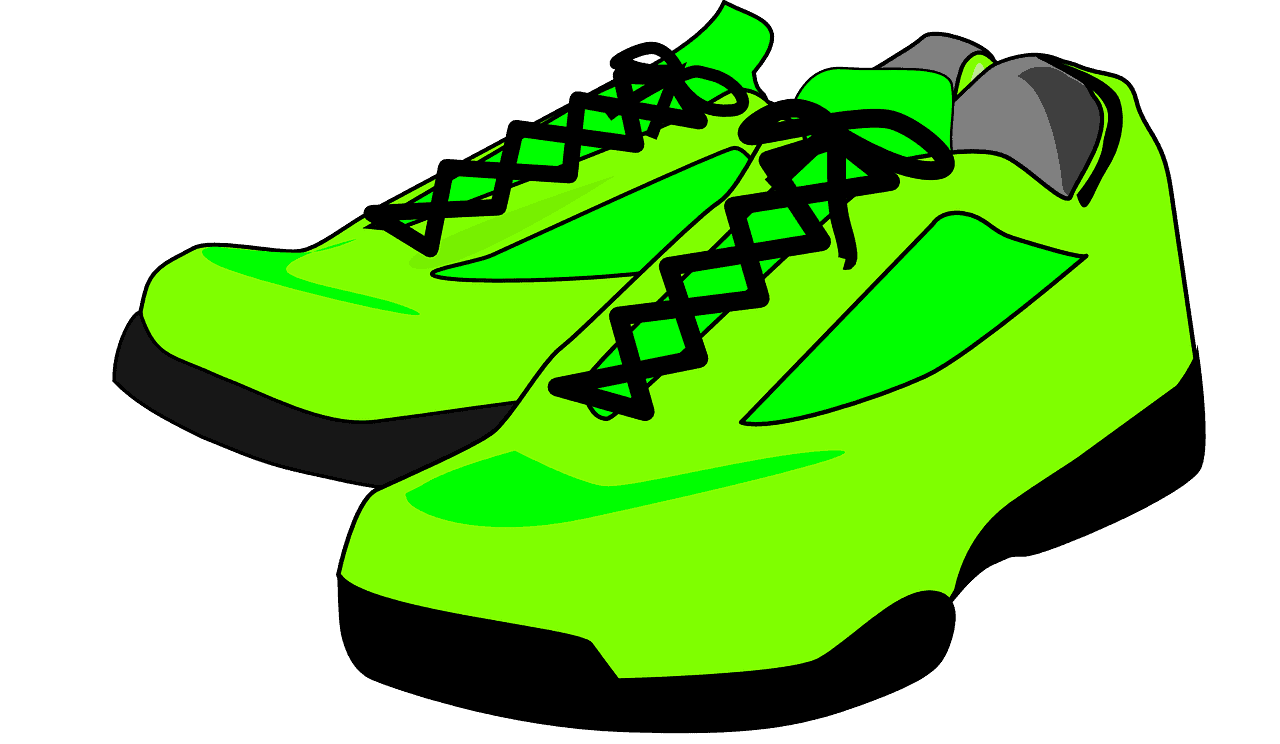 Sneakers in knallgrün
