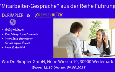 Mini-Workshop “Mitarbeiter-Gespräche” aus der Reihe Führung am 4.6.2024